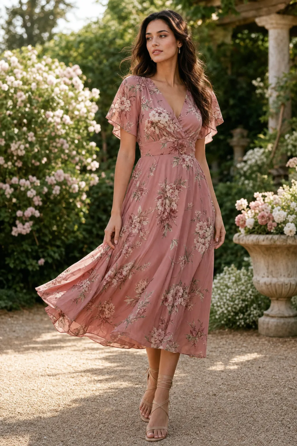 Floral midi dress